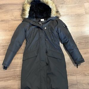 S13 Down Winter Coat with Faux Fur Hood